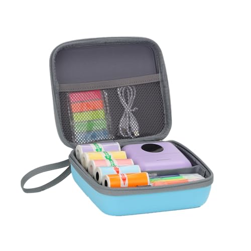 HUIJUTCHEN Drucker Tasche, Drucker Tasche, Aufbewahrungsbox für Mini Drucker Tragbare Aufbewahrungstasche für Thermodrucker Zubehör Organisationstasche (Nur Tasche) (Blau) von HUIJUTCHEN