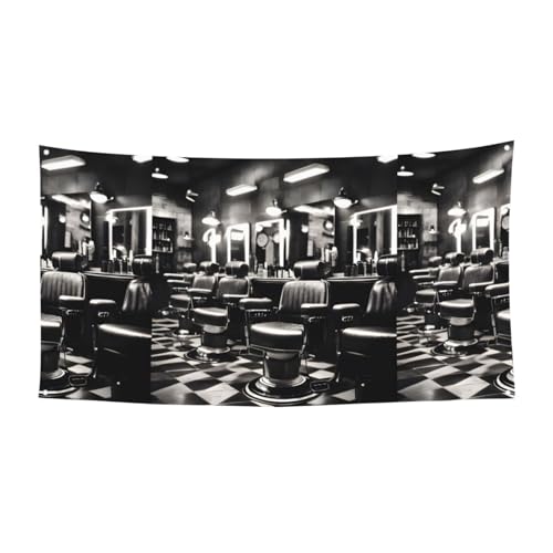 Barber Shop Monochromer Stil Druck Party Banner Lustig Geburtstag Fiesta Party Dekoration Spaß und lebendige Atmosphäre von HUIKGIER