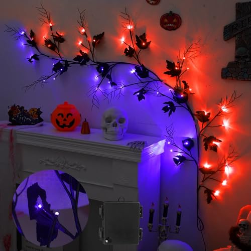 HUIKUANGEU Willow Vine,Weidenrebe Baum Lichter,Zweige Lichter,LED Biegbare Künstliche Baumzweige Lichter,Halloween Deko Weide Zweige Girlande mit Licht,Lichterzweige Schlafzimmer Deko. von HUIKUANGEU