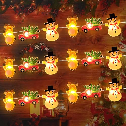 Led Weihnachtsbeleuchtung,Weihnachtsdeko Tischdeko,Weihnachten Lichterkette,Weihnachtslichterkette,Ip65 Wasserdicht Outdoor Lichterkette,für Drinnen und Draußen,Baumdeko,Kaminsims-Dekoration von HUIKUANGEU