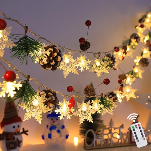 Led Weihnachtsbeleuchtung,Weihnachtsdeko Tischdeko,Weihnachten Lichterkette,Weihnachtslichterkette,Ip65 Wasserdicht Outdoor Lichterkette,für Drinnen und Draußen,Baumdeko,Kaminsims-Dekoration von HUIKUANGEU