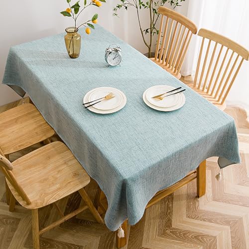 HUJZJY Fleckenabweisende und Bügelfreie Tischdecke, Tischdecke Abwaschbar Rechteckig, Tischtuch mit Lotuseffekt, Farbe & Größe Wählbar Eckig, für Esszimmer, Garten, Hochzeiten von HUJZJY