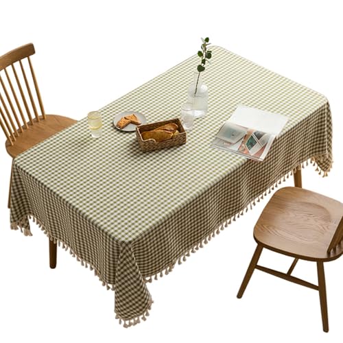 HUJZJY Tischdecke Abwaschbar Rechteckig, Fleckschutz Wasserdicht Tischtuch, Leinenoptik Waschen Tischdecken, für Party, Tischtuch Outdoor, Esstisch, Abendessen, Couchtisch, Küche von HUJZJY