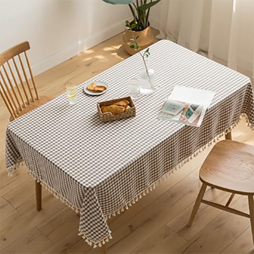 HUJZJY Tischdecke Abwaschbar Rechteckig, Fleckschutz Wasserdicht Tischtuch, Leinenoptik Waschen Tischdecken, für Party, Tischtuch Outdoor, Esstisch, Abendessen, Couchtisch, Küche von HUJZJY