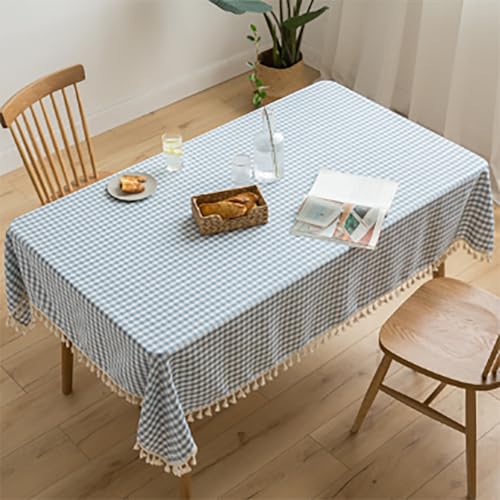 HUJZJY Tischdecke Abwaschbar Rechteckig, Fleckschutz Wasserdicht Tischtuch, Leinenoptik Waschen Tischdecken, für Party, Tischtuch Outdoor, Esstisch, Abendessen, Couchtisch, Küche von HUJZJY