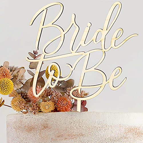 Bride To Be Tortenaufsatz für Brautparty-Dekorationen, Hochzeitstortenaufsatz für Bride To Be-Dekorationen, Bachelorette Rustikaler Holz-Tortenaufsatz von HUNCEY