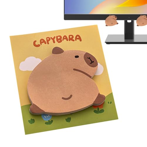 Capybara Haftnotizen – Tier-Buch Seitenmarkierer | Kreative Haftnotizen und Memoblöcke für schnelle Erinnerungen, lebendige Haftnotizen Memoblöcke | Helle löschbare Notizblöcke, Memo-Seiten für von HUNJHYC