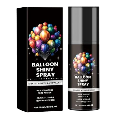 HUNJHYC Ballon Glanz Spray | 100 ml Glanzspray für Luftballons | Hochglanz Ballonspray | Ballon Hochglanz Spray | Ballon Highlighter Spray für Wohnzimmer, Wohndeko, Geburtstagsparty von HUNJHYC