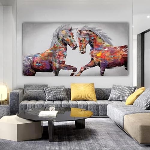 Decorations For Living Room Home Decoration Living Room Dekorative Bilder Wohnzimmer Pferd Bilder Für Wand Leinwand Malerei Tier Wohnzimmer Dekor Moderne Abstrakte Kunstdrucke Poster Hause Dekoration von HUNNY