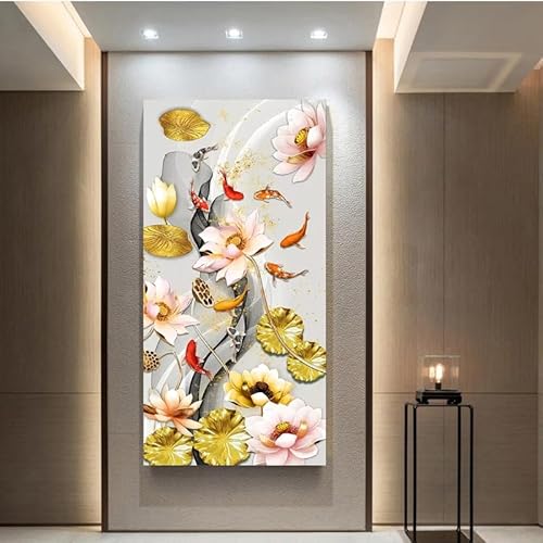 HUNNY Wohnzimmer Bilder Groß Bild Auf Leinwand Kunstdruck Poster Goldfisch Leinwandbild, Moderne Dekoration, Raumdeko passend für Wohnzimmer und Schlafzimmer ohne Rahmen von HUNNY