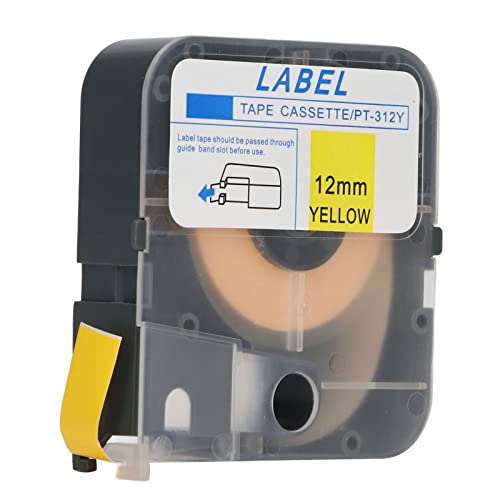 Aufkleberband für MAX Line Drucker LM 380E LM 390A LM 370A LM 380A LM 380EZ 12 mm 8 m gelb von HUONIU