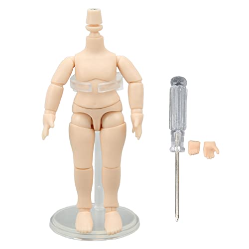 HUONIU 1/12 OB Puppenkörper mit Kugelgelenken, halbfertiger Kunststoffkörper für BJD und Actionfigur 4,1 Zoll (Milchiges Weiß) von HUONIU