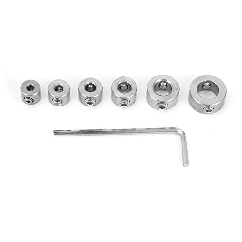 HUONIU 3 10 mm Edelstahl-Bohrer-Begrenzungsring-Set, 6-teilig, Positionierungskragen für Endarbeiten von HUONIU