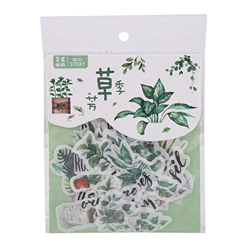 HUONIU 40 Teile/satz DIY Tagebuch Aufkleber Handbuch Dekoration Etikett Scrapbooking Aufkleber Zubehör (Fragrant Grass Season B09100) von HUONIU