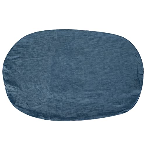 HUONIU Bezug für Neugeborenen-Liegestuhl, atmungsaktiv, für Reisen, tragbarer Baby-Liegestuhl, Abnehmbarer Ersatzbezug aus Baumwollgarn (Denim Blue) von HUONIU