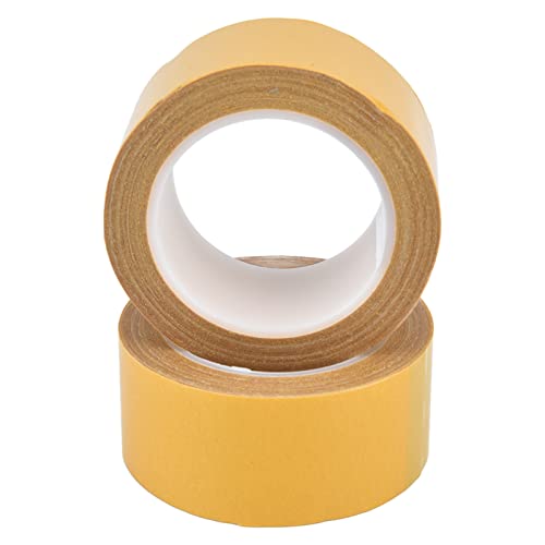 HUONIU Weißes Klebeband für Teppiche, 2 Rollen Fiberglas, 50 mm x 10 m, für Böden, Türen und Fenster von HUONIU