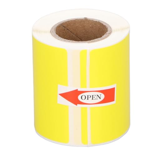 Silbernes Thermo-Etikettenpapier, 50 mm x 30 mm, wasser- und ölbeständig, ohne Tinte für Büro und Zuhause (Yellow) von HUONIU