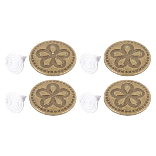 HUSHUI 125 Sets Hosenknöpfe Bronze Farbe Edelstahl 17mm 5 Blütenblummusterkappe 2,5 X 8 Mm Spitze Schraubengewinde Nieten Nieten -Taste HUSHUI 125 Sets Hosenknöpfe Bronze Farbe Edelstahl 17mm 5 Blütenblummusterkappe 2,5 X 8 Mm Spitze Schraubengewinde Nieten Nieten -Taste von HUSHUI