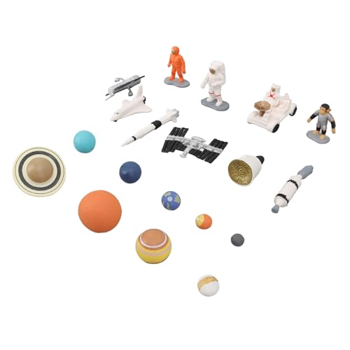 HUSHUI Astronauten-Weltraumfigur, Planeten-Spielset mit Astronauten-Mond-Satelliten-Weltraumabenteuer-Spielzeug-Spielset-Sammlungsmodell von HUSHUI