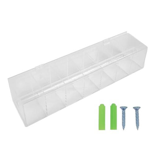 HUSHUI Etikettenspender, Aufkleberrollenhalter, Aufkleberspender, Staubdicht, 7 Fächer, Transparenter Etikettenhalter-Organizer von HUSHUI