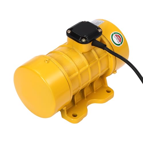 HUSPOO 250W Elektrischer Vibrationsmotor, 220V/50Hz Beton-vibrationsmotor für Rütteltisch, 2840RPM Robuster Kupferdraht Motor für Bergbau, Metallurgie, Kohle, Elektrizität, Bau, Chemie (Gelb) von HUSPOO