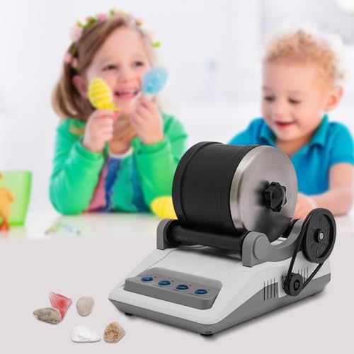 Rock Tumbler Kit, Steinpolierer, DIY-Poliermaschinen-Set mit Polierkörner, Steinpoliermaschine für Kinder ab 8 Jahren und Erwachsene, Tischplatte Steintrommel Rock Tumbler Kit, Steinpolierer, DIY-Poliermaschinen-Set mit Polierkörner, Steinpoliermaschine für Kinder ab 8 Jahren und Erwachsene, Tischplatte Steintrommel von HUSPOO