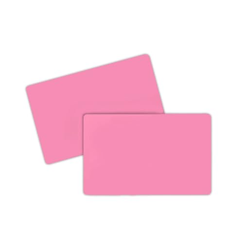 100 St. Preiskarten zum Beschriften pink - Plastikkarten 86x54x0,76 mm aus PVC, 54 mm hoch und 0,76 mm stark, blanko | HUTNER von HUTNER