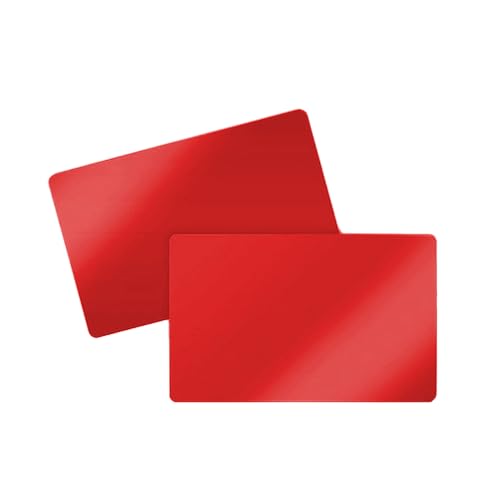 100 St. Preiskarten zum Beschriften rot - Plastikkarten 86x54x0,76 mm aus PVC, 54 mm hoch und 0,76 mm stark, blanko | HUTNER von HUTNER