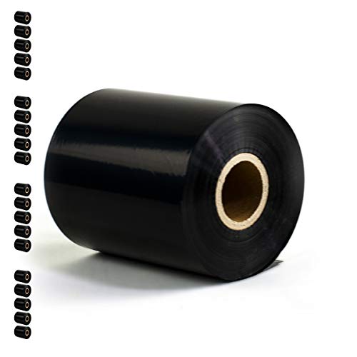 20 Rollen - Thermotransfer Farbband Wachs/Harz Premium Qual: 208 | 110mm x 300m (Breite x Länge) Farbe: schwarz | Thermotransferrolle für Industriedrucker | HUTNER von HUTNER