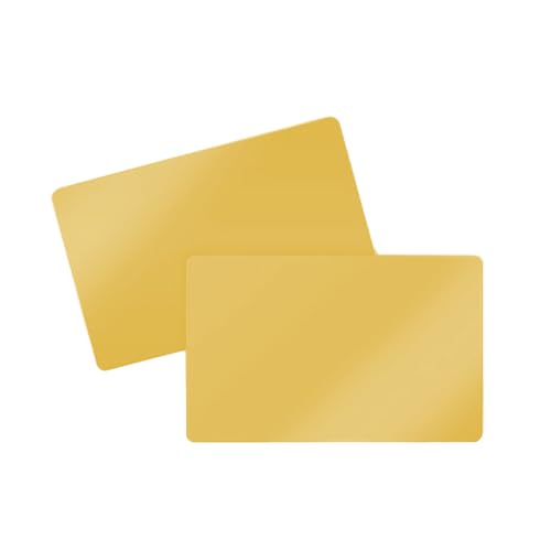 500 St. Preiskarten zum Beschriften gold - Plastikkarten 86x54x0,76 mm aus PVC, 54 mm hoch und 0,76 mm stark, blanko | HUTNER von HUTNER