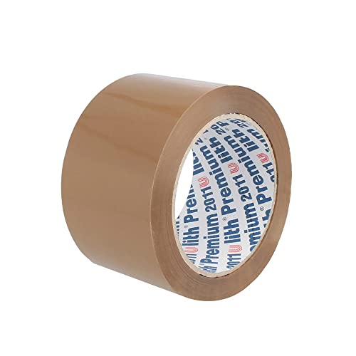 HUTNER 36 Stk. Paketband PP braun | 50 mm breit - 66 m lang | Klebeband mit Acrylat | Material: 56 my (inkl. Kleber) von HUTNER