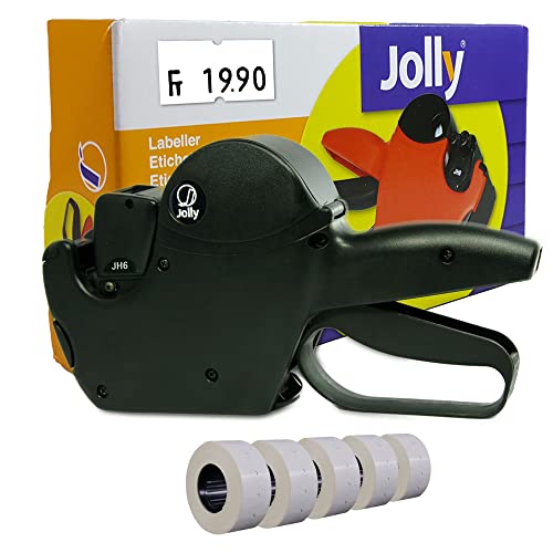 Preisauszeichner Set Jolly H6 inkl. 5 Rollen 21x12RE Preisetiketten - weiss permanent | Auszeichner Jolly | HUTNER Preisauszeichner Set Jolly H6 inkl. 5 Rollen 21x12RE Preisetiketten - weiss permanent | Auszeichner Jolly | HUTNER von HUTNER