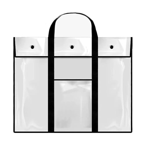 Künstler-Zeichenbrett Tasche Transparenter PVC-Ordner, große Kapazität, tragbare Zeichenbretttasche, Aufbewahrungstasche for Poster, Skizzenpapier, rückseitig verwendbare Whiteboard-Tasche Für Poster von HUWOYG