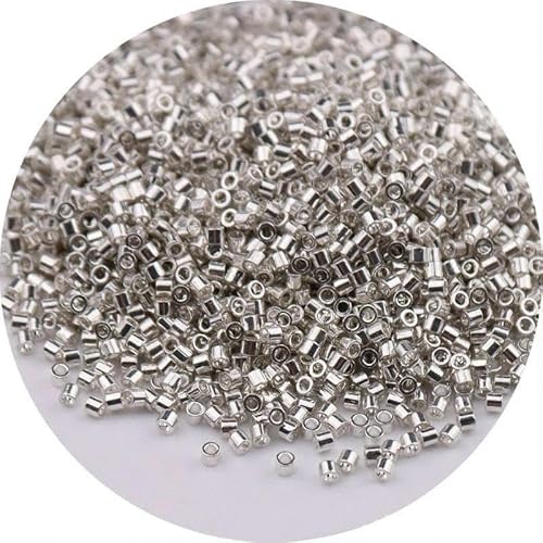 1000 Stück 1,6 mm metallische Glasperlen 11/0 undurchsichtige Farbabstandsperlen zur Schmuckherstellung, DIY-Handarbeiten, Nähen-028-1000 Stück 5 g 1,3 x 1,6 mm von HUYTUY