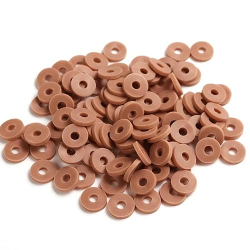 1000 Stück 6 mm Polymer-Tonperlen, weiche Keramik, lose Abstandshalter, für Armbänder, Ohrringe, Halsketten, Bastelarbeiten für die Herstellung von DIY-Schmuck, 2–6 mm von HUYTUY