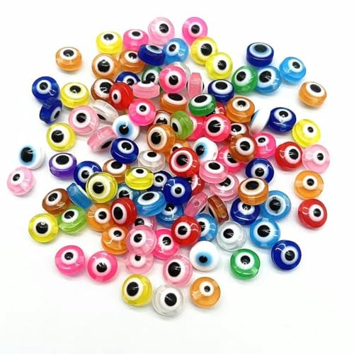 Heiße 50 Stück/Los 6 mm 8 mm 10 mm ovale Perlen, Kunstharz-Abstandsperlen zur Schmuckherstellung, DIY, handgefertigtes Ohrring-Armband-Zubehör-12–8 mm (50 Stück) von HUYTUY