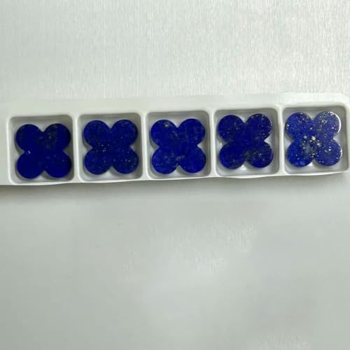 Natürlicher grüner Malachit, roter Achat, 13 x 13 x 2 mm, schwarzer Onyxstein, Lapislazuli, 13 x 13 x 2 mm, 5 Stück von HUYTUY