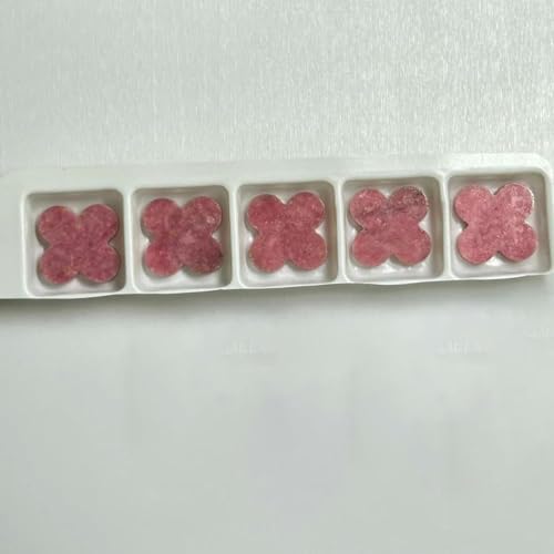 Natürlicher grüner Malachit, roter Achat 13 x 13 x 2 mm, schwarzer Onyxstein, rosa Rhodonit 10 x 10 x 2 mm, 5 Stück von HUYTUY