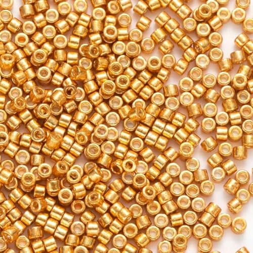 Perlen 2,0 MM 10 g/20 g/30 g Metallicfarben Japanische Glasperlen für DIY handgefertigtes Häkelgewebe-HDB-31-10 g von HUYTUY