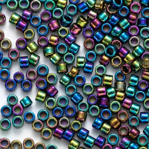 Perlen 2,0 MM 10 g/20 g/30 g Metallicfarben Japanische Glasperlen für DIY handgefertigtes Häkelgewebe-HDB-5-10 g von HUYTUY