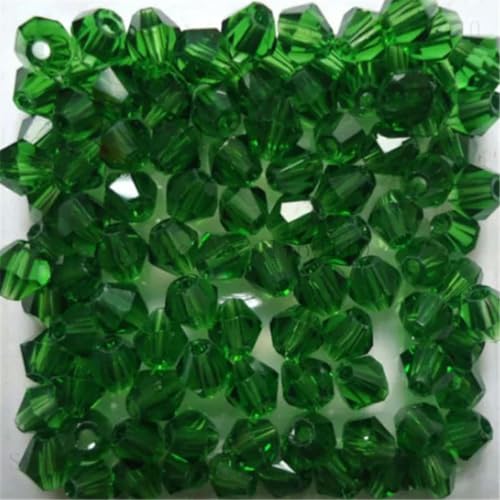 Sale: U Pick Color 3,0 mm 4,0 mm 6 mm 8 mm Bicone Austria Kristallperle Charm Glasperle Lose Abstandsperle für DIY Schmuckherstellung-Dunkelgrün-3,0 mm 100 Stück pro Beutel von HUYTUY