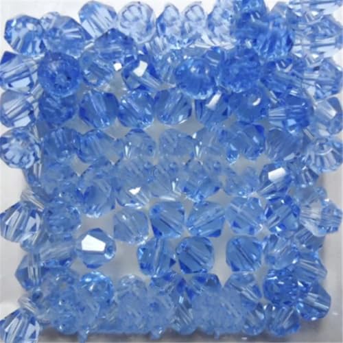 Sale: U Pick Color 3,0 mm 4,0 mm 6 mm 8 mm Bicone Austria Kristallperle Charm Glasperle Lose Abstandsperle für DIY Schmuckherstellung-Hellblau-3,0 mm 100 Stück pro Beutel von HUYTUY