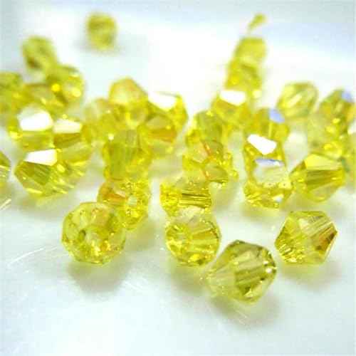 Sale: U Pick Color 3,0 mm 4,0 mm 6 mm 8 mm Bicone Austria Kristallperle Charm Glasperle Lose Abstandsperle für DIY Schmuckherstellung-gelb-8 mm 38 Stück pro Beutel von HUYTUY