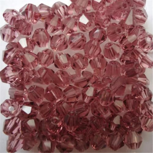 Sale: U Pick Color 3,0 mm 4,0 mm 6 mm 8 mm Bicone Austria Kristallperle Charm Glasperle Lose Abstandsperle für DIY Schmuckherstellung-lila rot-4,0 mm 100 Stück pro Beutel von HUYTUY