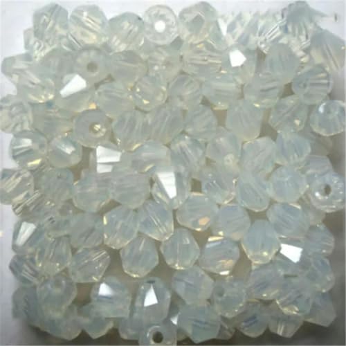 Sale: U Pick Color 3,0 mm 4,0 mm 6 mm 8 mm Bicone Austria Kristallperle Charm Glasperle Lose Abstandsperle für DIY Schmuckherstellung-milchig weiß-3,0 mm 100 Stück pro Beutel von HUYTUY