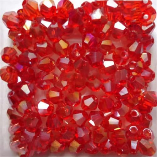 Sale: U Pick Color 3,0 mm 4,0 mm 6 mm 8 mm Bicone Austria Kristallperle Charm Glasperle Lose Abstandsperle für DIY Schmuckherstellung-rot ab-3,0 mm 100 Stück pro Beutel von HUYTUY