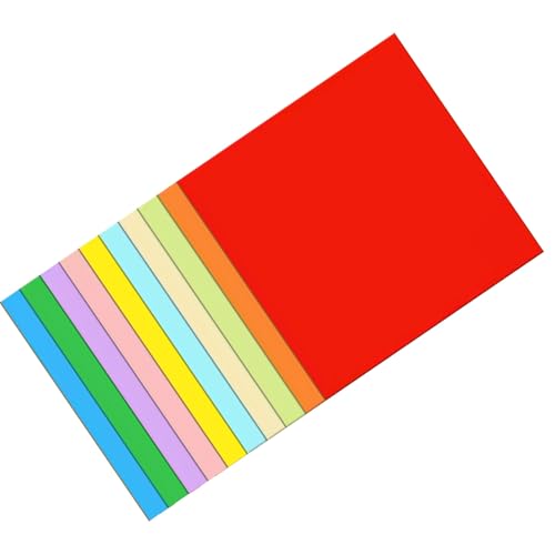 100 PCs Papierklapppapier Doppelseitiges Quadratisches Papier Gleiche Farbe Auf Beiden Seiten Für Kinderschule Kunsthandwerksprojekte von HVRFJXI