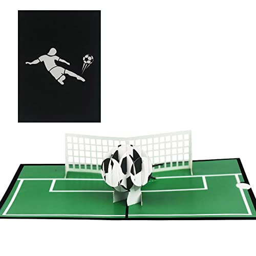 HVRFJXI Fußball Fußball Geburtstagskarte 3D Grußkarten Glückwunschkarte Für Ehemann Freund Sohn Postkarten Geschenk von HVRFJXI