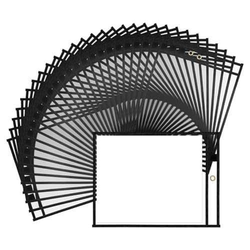 HVVENTY 30 Stück trocken abwischbare Hüllen, wiederverwendbar, transparent, zum Aufhängen, für Klassenzimmer, Schule, Büro, Arbeit, 25 x 33 cm von HVVENTY