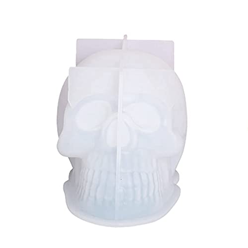 HVVENTY Totenkopf-Silikonform für Halloween, Totenkopf, Kerzen, große Totenkopf-Harz-Form für Kerzen, DIY, Seife, Epoxidharz von HVVENTY